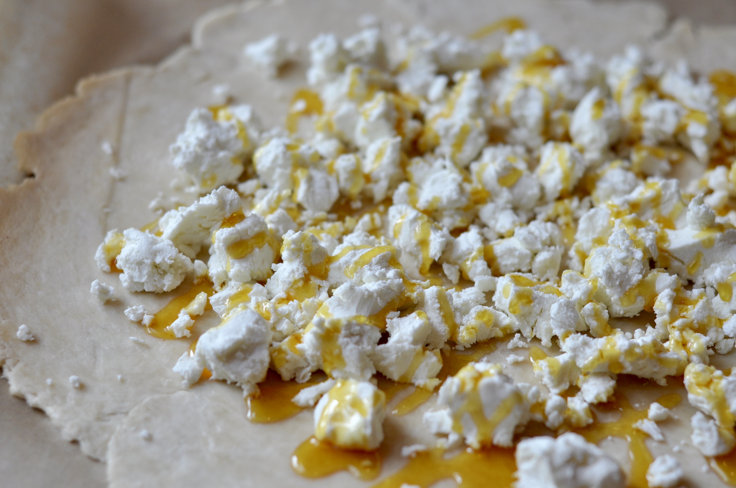 Tomato Galette with Goat Cheese, Honey & Thyme